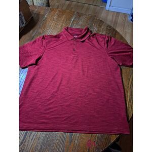 XXL Cool 18 Pro Red Space Dye Short Sleeve Pullover Polo Casual Golf Shirt